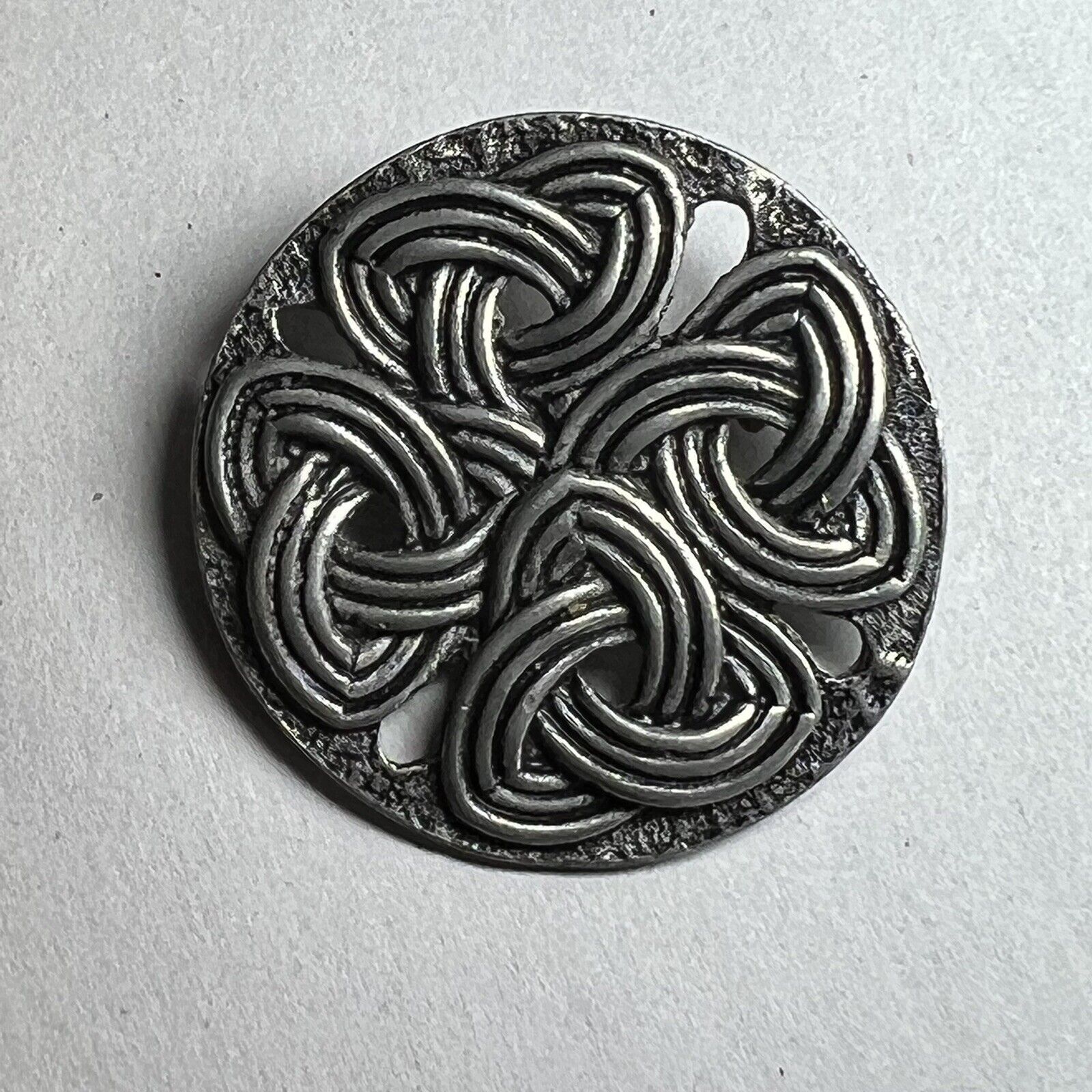 Vintage Celtic Knot Brooch Cornwall SJC Signed Pe… - image 2