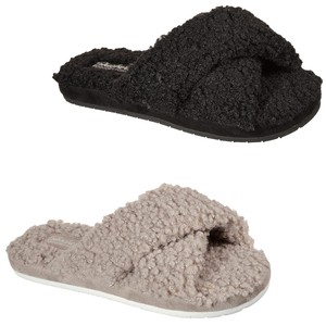 Skechers Womens Slide Sandals Warm Cozy Sherpa Slip On Memory Foam Slippers  | eBay