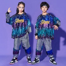 Silver Sequins Jazz Dance Costume Trend Drum Hip Hop Hip-hop Suit