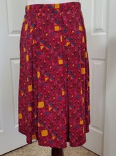 Lularoe Size M New without Tags Pleated Skirt, Side pockets, Slinky Polyester Kn