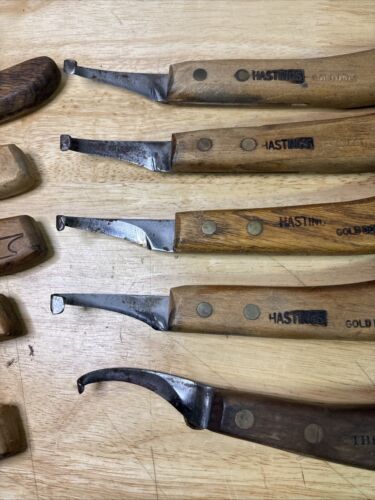 10 Stück Hastings Goldpunkt Hufmesser Hufschmied Hufeisen Schmied gebraucht - Bild 2 von 7