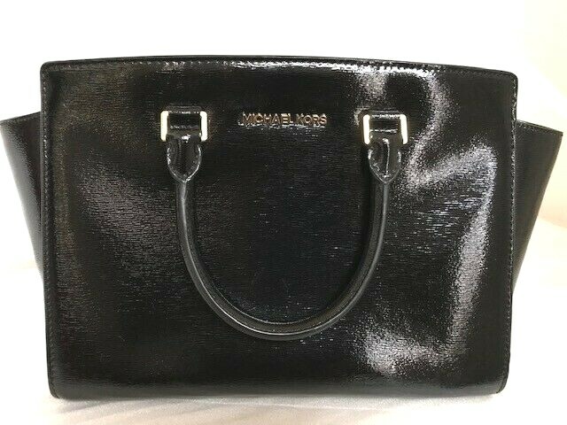 Michael Kors Large Black Selma Patent Leather | eBay