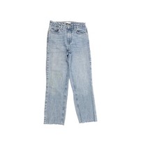 Zara Straight Leg Raw Hem Women's size 2 Light Wash Blue Denim jeans