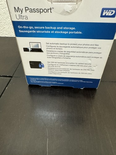 WD MY PASSPORT ULTRA PREMIUM STORAGE Blue 1 TB Model WDBGPU0010BBL-NESN Win 10 - Picture 3 of 9
