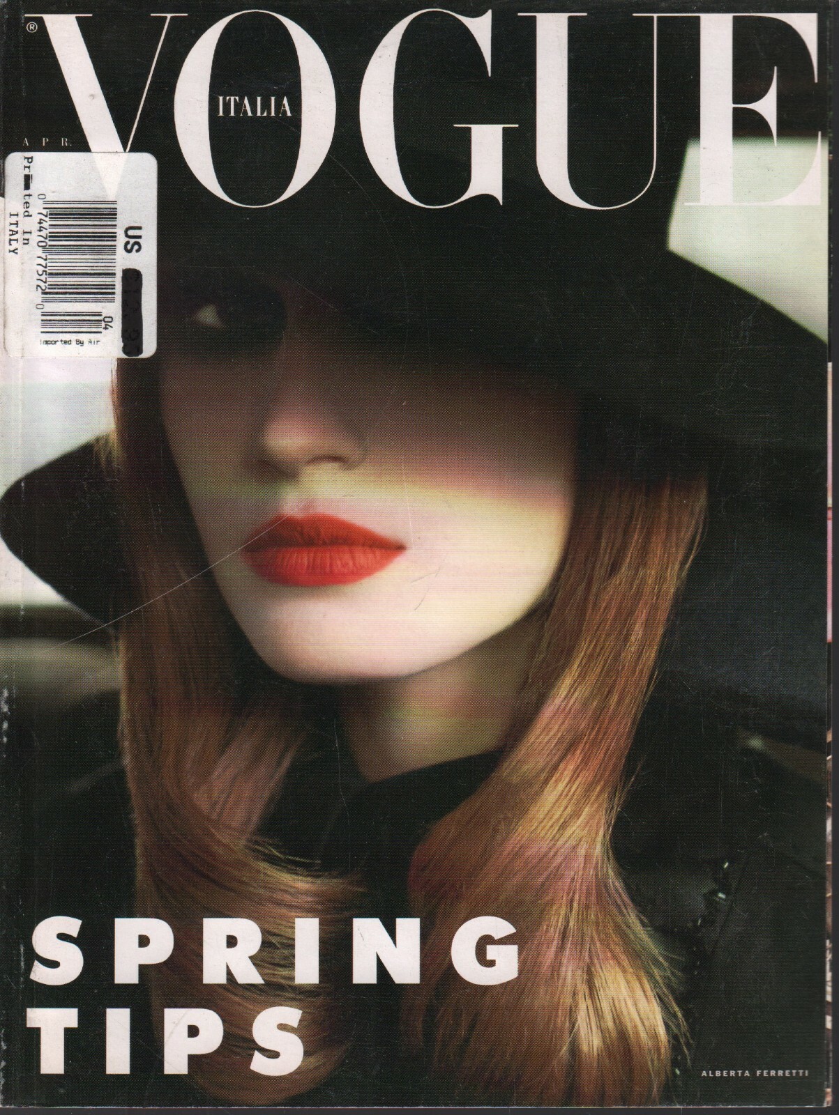 Vogue Italia Fashion Magazine April 2002 Alberta Ferretti 100220ame