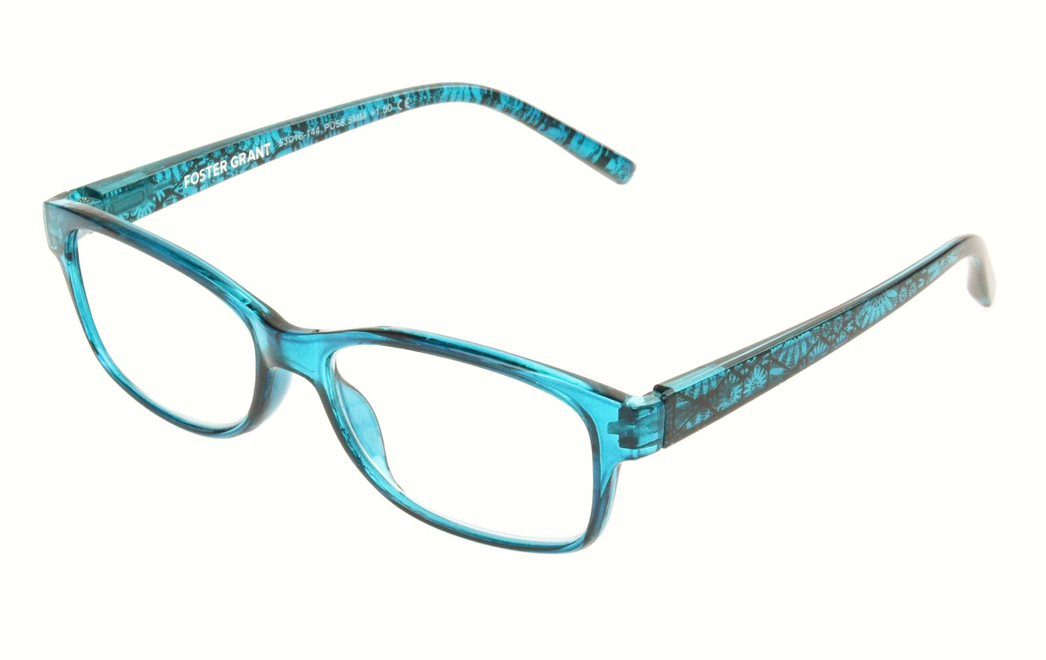 Foster Grant PEARLA Women's Reading Glasses TEAL BLUE FLORAL+2.50 2.75 eBay