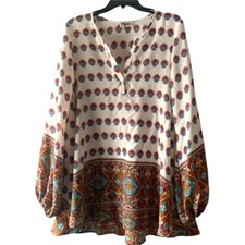 Show Me Your MuMu Jamie Tunic Top Blouse Mini Dress BoHo Hippie Festival Small