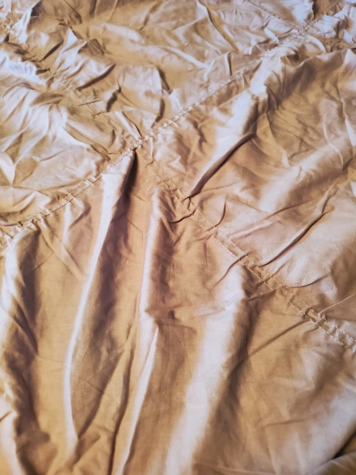 Funda nórdica Pottery Barn Teen orgánica con diamantes acanalados doble gris claro nueva sin etiquetas Foto 3 de 4