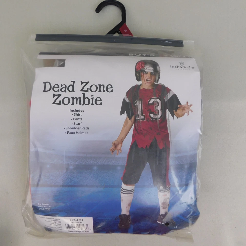 Disfraz de Halloween de fútbol americano no muerto zombie zombi Dead Zone - niños 6-7 pequeño #2802 Foto 3 de 4