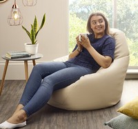 Faux Leather Beanbags Adult Bean bag Beanbag chair Ready Filled in 5 colours UK