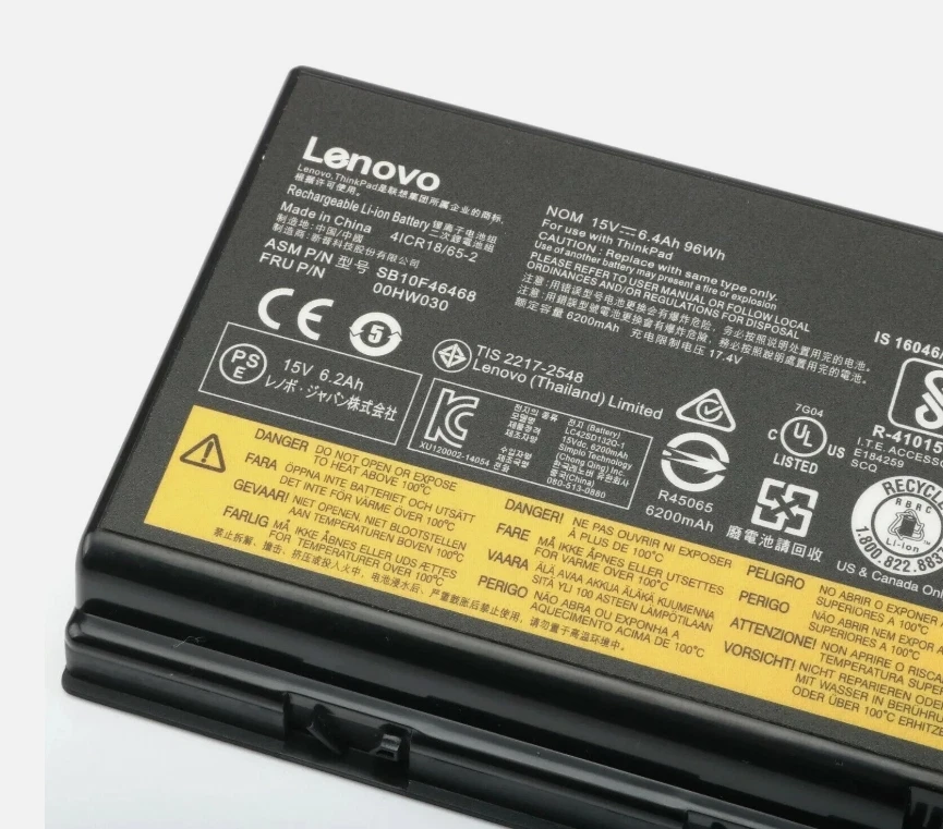 Подлинный 96WH 01AV451 аккумулятор для Lenovo ThinkPad P70 P71 SB10F46468 00HW030 78++ - Изображение 2 из 4