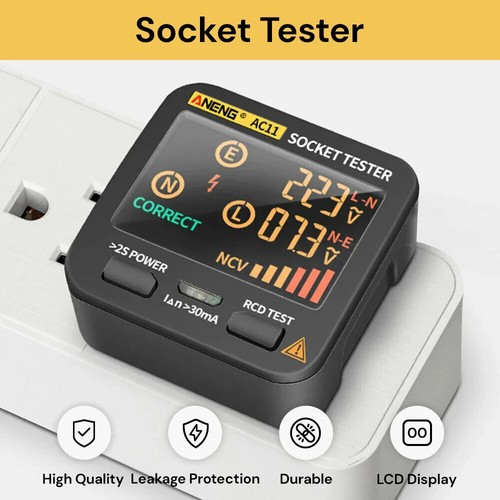 NEW Digital Smart Socket Tester Voltage Test Socket Detector AU Plug Ground Zero - Picture 2 of 12