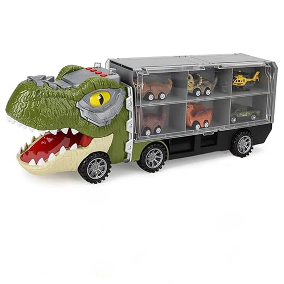 Camion Dinosauro 6 in 1 Giocattolo per Bambini Gioco Idea Regalo con Auto - Immagine 2 di 4
