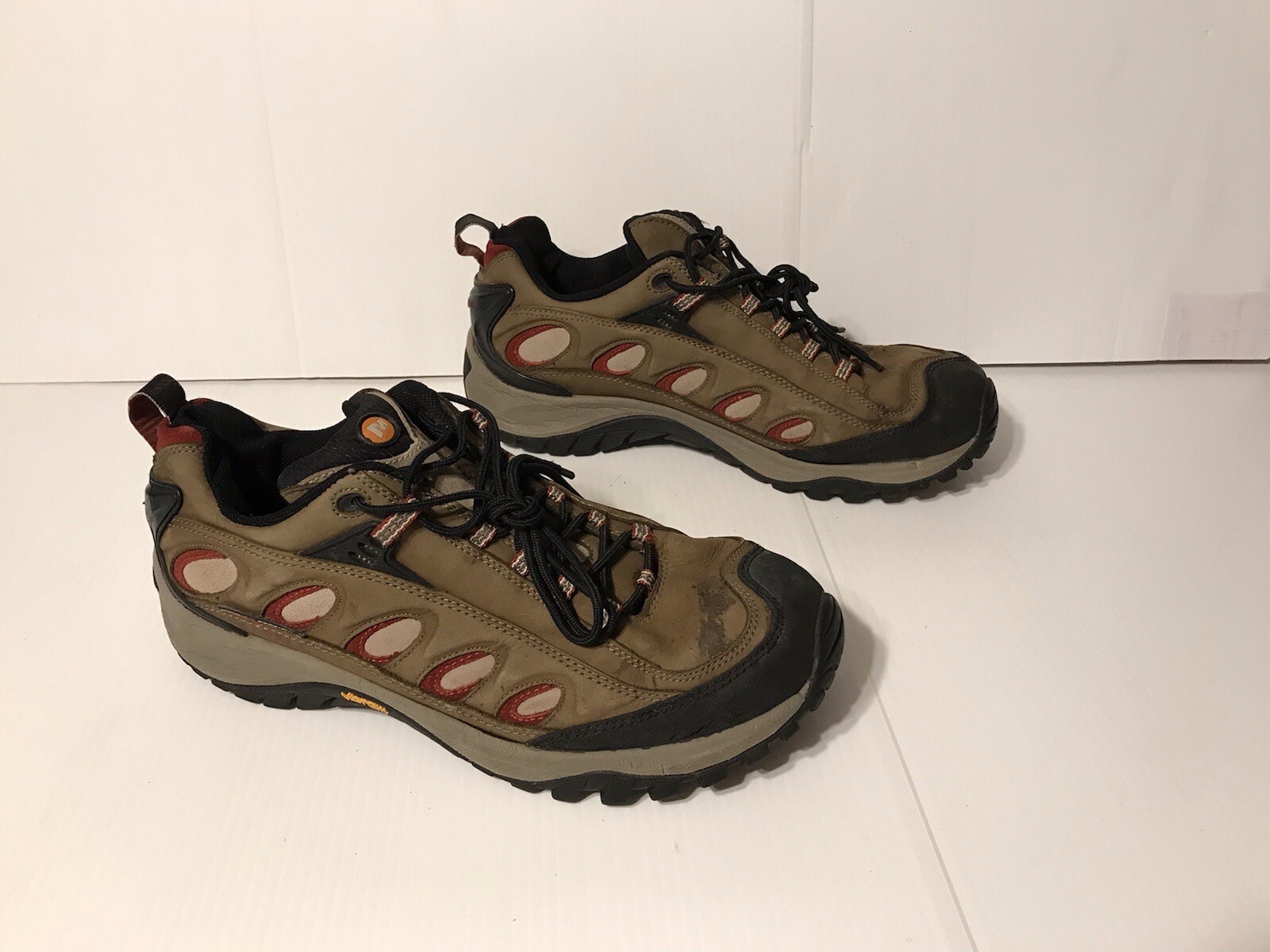 Scarpa da ginnastica Merrell in pelle marrone per escursionismo trail passeggio misura 11 5