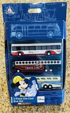 Walt Disney World Bus Die Cast Set of 3 Magical Express Cruise Line NEW