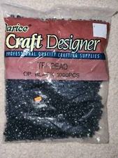 Darice Tri Beads 1000 Pieces Lure Making,  Crafts, Jewelry Black