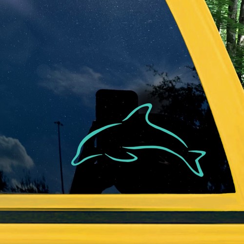 Dolphin Decal, Dolphin Sticker, Dolphin Outline Sticker, Dolphin Car Window - Picture 8 of 10