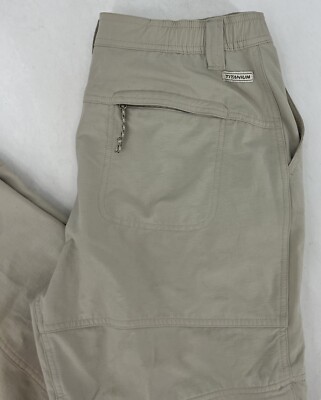 Columbia Titanium Omni Dry Mens Convertible Pants 34X32 M Beige