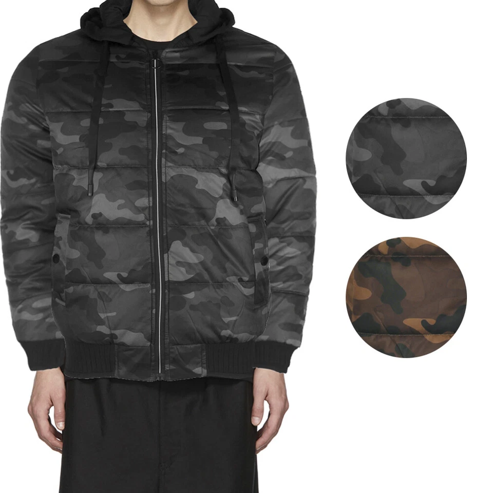Chaqueta de camuflaje con capucha y bolsillo frontal Maximos Adam para hombre