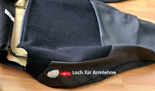 Orginal Smart 451 Sitzbezüge Schwarz Passion Seitenairbag Armlehne Isofix - Bild 4 von 7