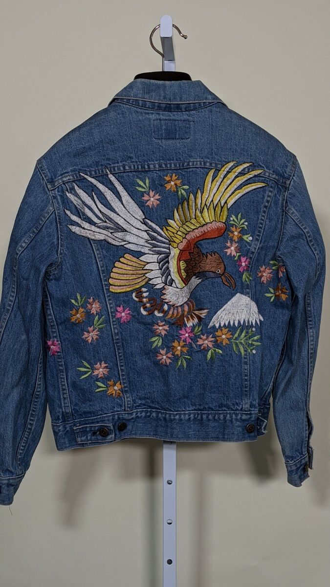 Levi's Type 3 Vintage 70s Floral Bird Embroidered Denim Levi's Type 3 Vintage 70s Floral Bird Embroidered Denim