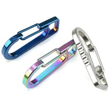 1x Titanium Alloy Carabiner Spring Snap Hook Clip KeyChain Quick Release Buckle