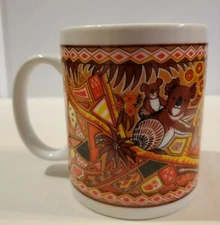 G'Day Happy Memories From Australia Coffee Mug - Koala and Kangaroo Mosaic