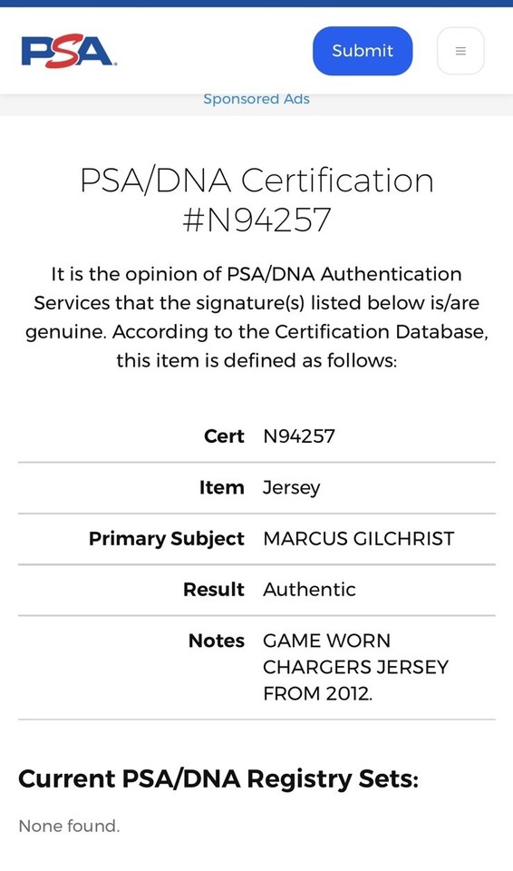 Nike Marcus Gilchrist San Diego Chargers Jersey Nfl Sz 40 Football 2012