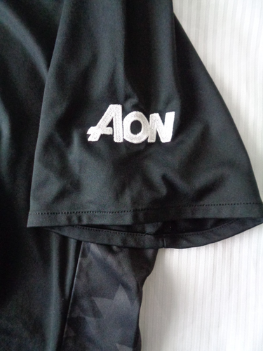Manchester United Shirt Large Mens Adidas Black Out Jersey Man Utd Soccer VGC - Picture 12 of 17