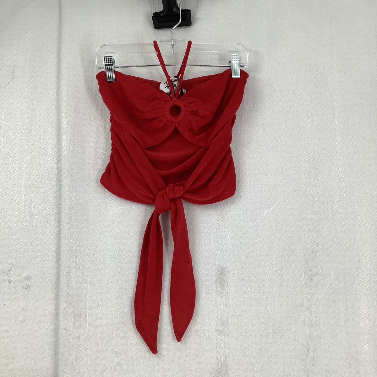 Princess Polly XX Women's Red Loriella Ring Detail Halter Neck