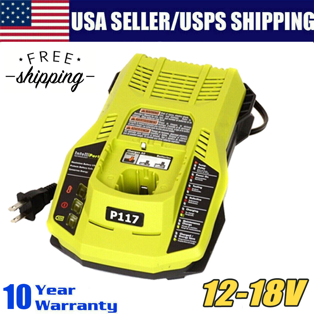 Charger For RYOBI P108 18V P117 One Plus P102 High Capacity Lithium-Ion Battery