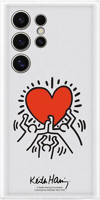 Original / Offizielle Samsung Galaxy S24 Ultra Flipsuit Hülle - Keith Haring - Weiß
