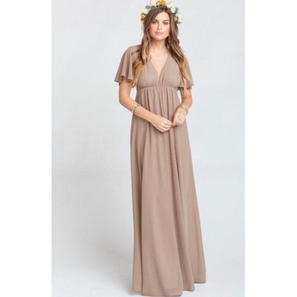 chinese dress ladies Ruffle Sleeve Square Neck Maxi Dress Ivory/Black / Standard / 16 main image 0