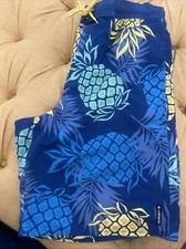 Airwalk Board Shorts Mens Large Swim Trunks Pineapple Pattern Beach Vacation