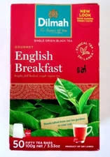 DILMAH GOURMET ENGLISH BREAKFAST SINGLE ORIGIN BLACK TEA 100% PURE CEYLON