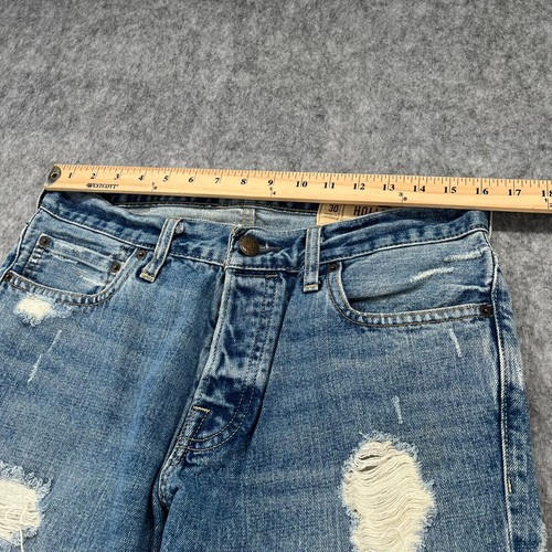 Hollister Boomer Original Bootcut Jeans Mens 31x30 Medium Distressed Wash - Picture 5 of 14