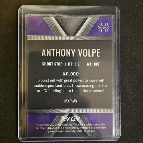 Anthony Volpe RC /25 2023 Wild Card MATT Chase X-PLODE purple - Bild 2 von 10