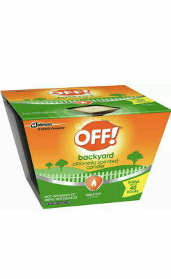 SC Johnson 70801, Backyard Tabletop Citronella Scented Candle, 18 oz., FREE SHIP