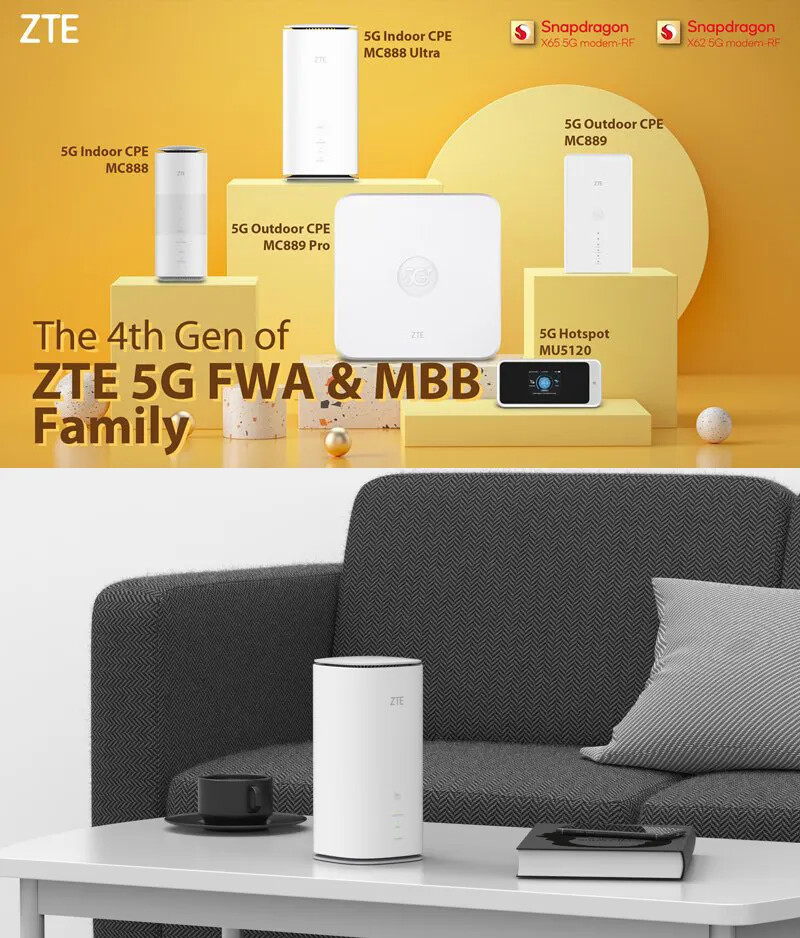 ZTE MC888 Pro 5G Unlocked 5G WiFi Home Router 8Gbps ZTE 5G