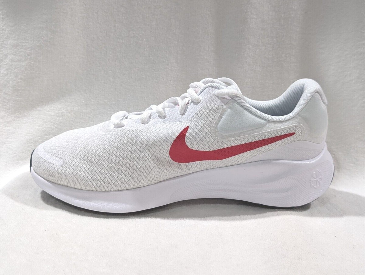 NWT Nike Revolution 7 White and Black with Red Swoosh Nike Revolution 7  main image 4