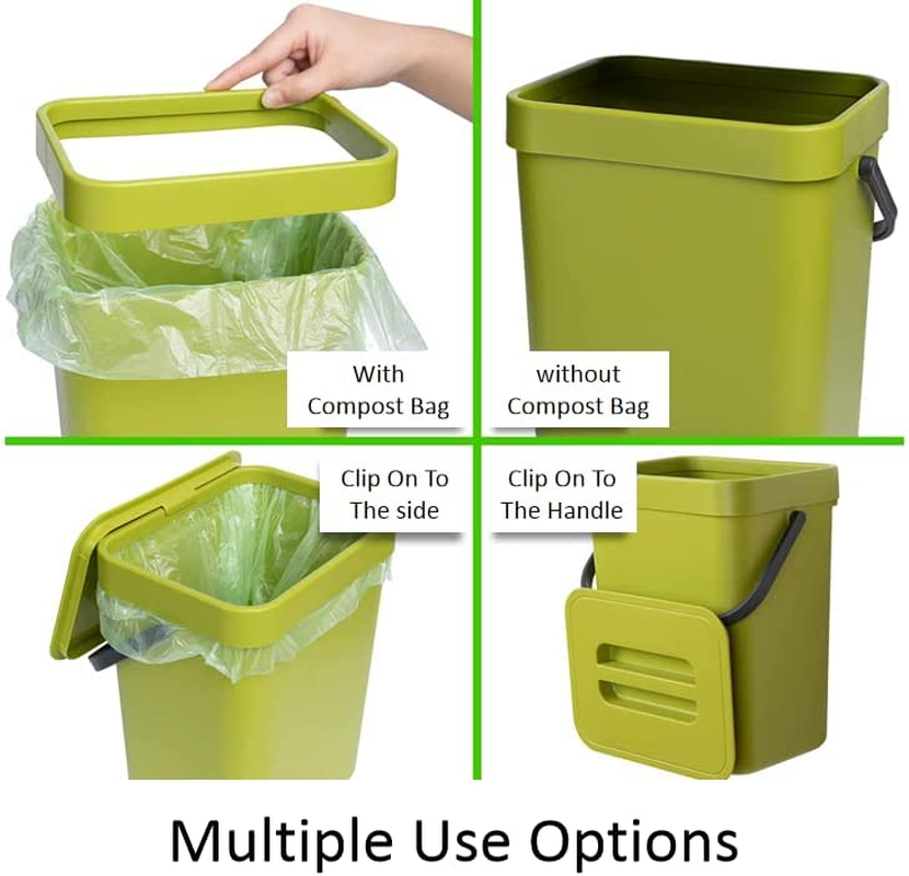 MUGYPYR Small Kitchen Compost Bin, 5L Kitchen Worktop Trash Bin