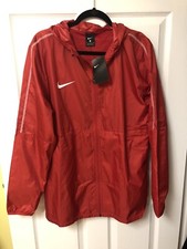 Mens Nike Jacket Size Adult XL FULL ZIP Windbreaker RED. Mesh Lining, New