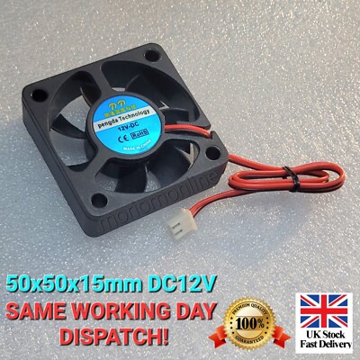 5015 5cm KÜHLLÜFTER 50 x 50 x 15mm 12V DC 3D DRUCKER 2pin Cooling Fan