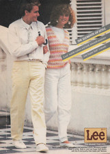 1986 Vintage Print Ad Lee The Elements of Style Super Soft Casuals Yoked Rider