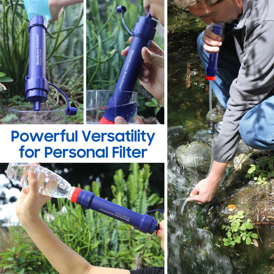 Water Filter Straw-Outdoor Portable Filtration|Survival Water Filter System,4pcs - image 4 of 4