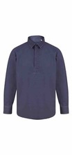 Front Row Navy Pullover Classic Long Sleeve Drill Shirt Small FR050