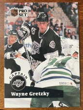Wayne Gretzky Captain 1991 Pro Set Hockey Card #574 Los Angeles Kings