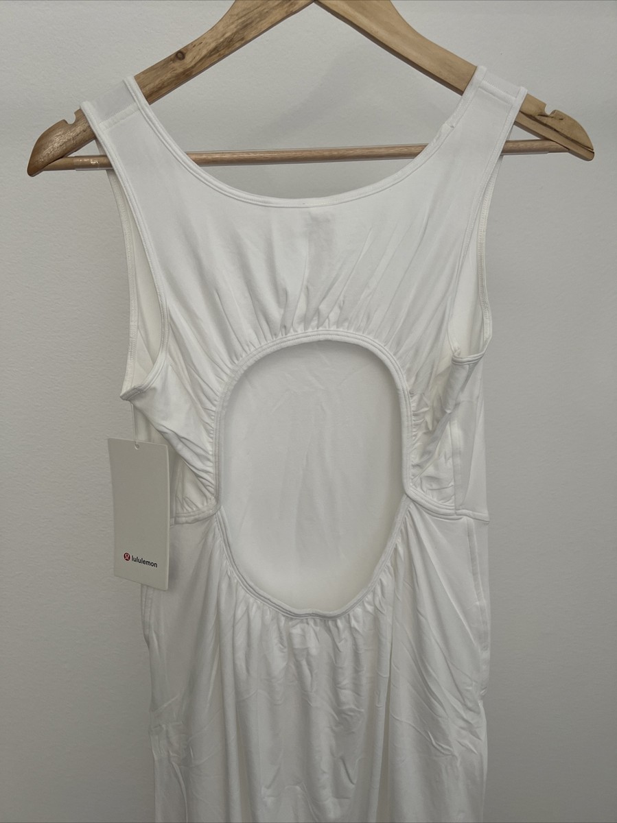 Lululemon Pima Cotton Open Back Midi Dress NWT Sizes 2 4 6 8 10 12 White  Cotton | eBay