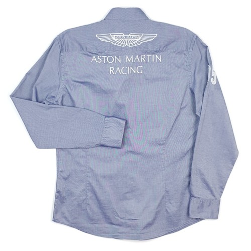 Hackett Aston Martin Hemd Medium Herren Blau Langarm Formell Regular Makellos