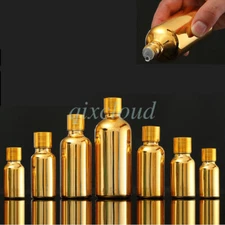 5ml 10ml 30ml 50ml 100ml Gold Glass Essential Oil Vials Orifice Dram Bottles